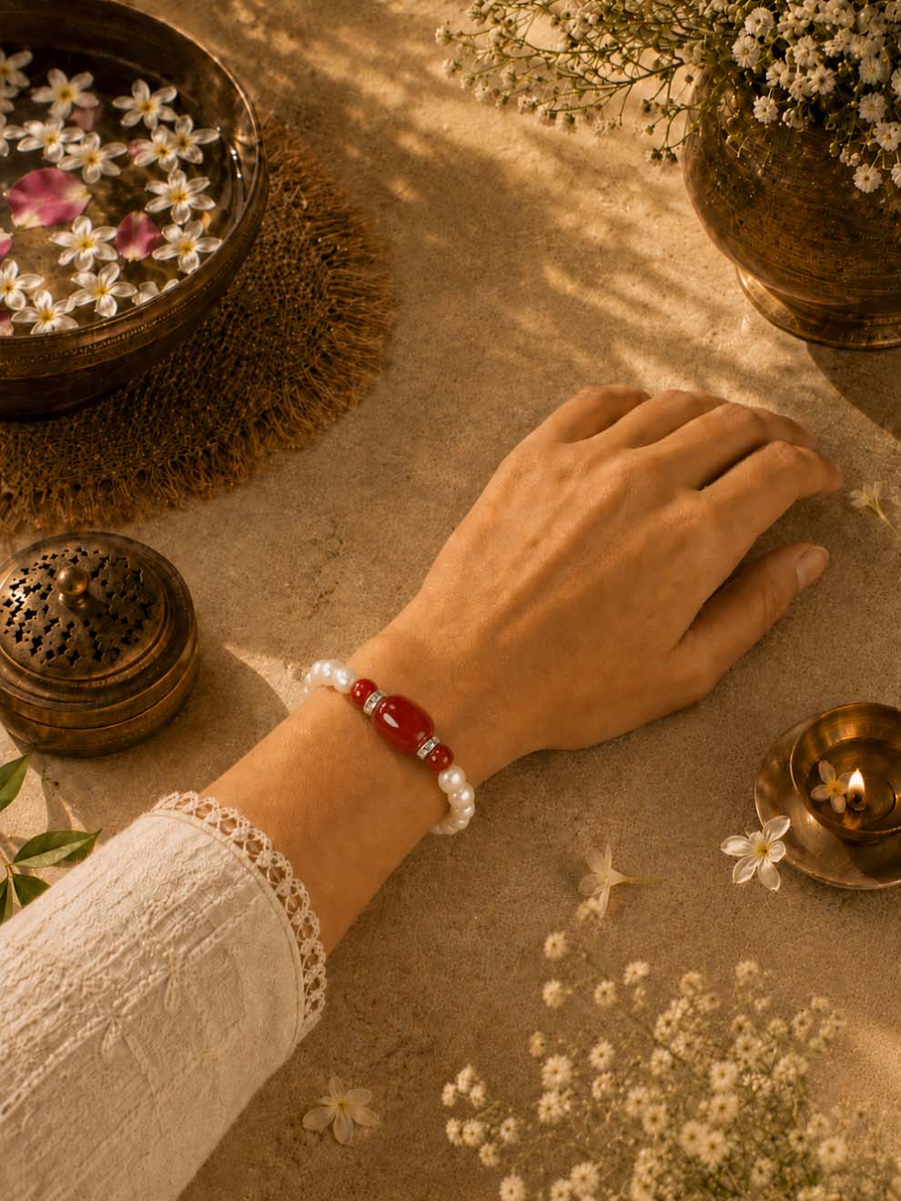 Scarlet Grace Pearl Bracelet