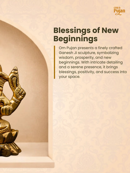Shree Ganesh Ji Brass Idol – Classic Edition