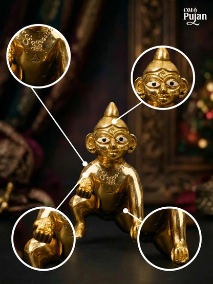 Brass Laddu Gopal Murti