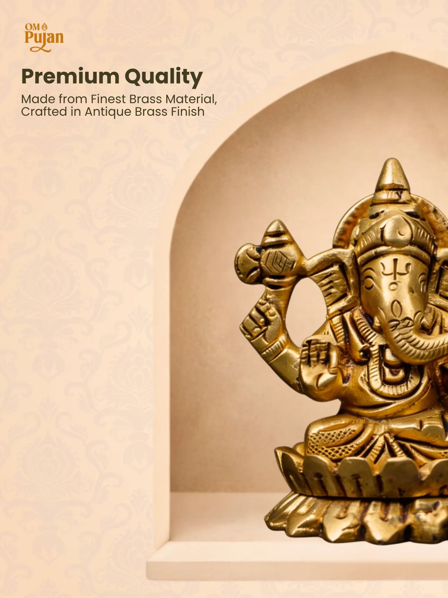 Shree Ganesh Ji Brass Idol – Classic Edition