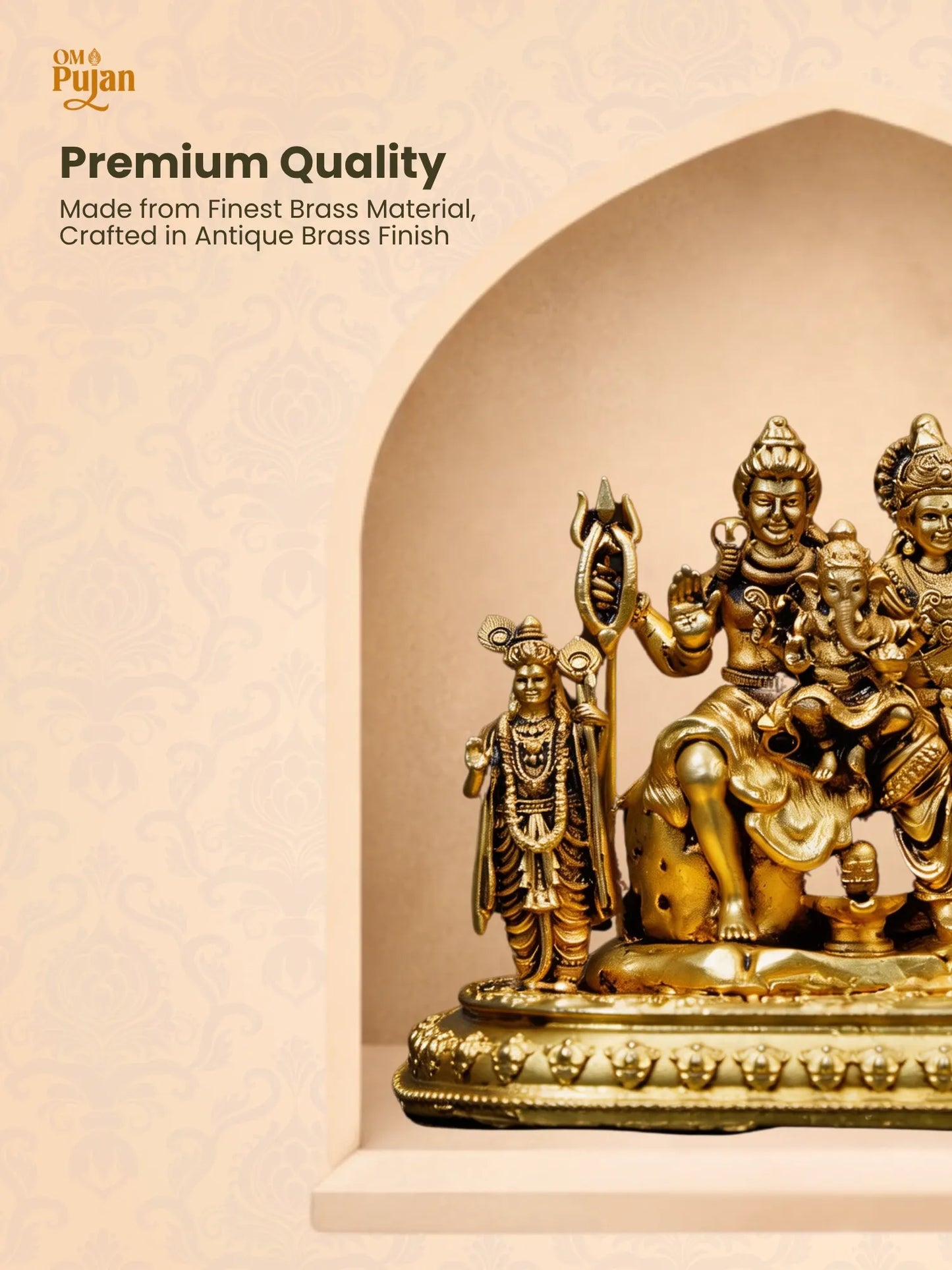 Antique Brass Shiv Parivar – Signature Edition