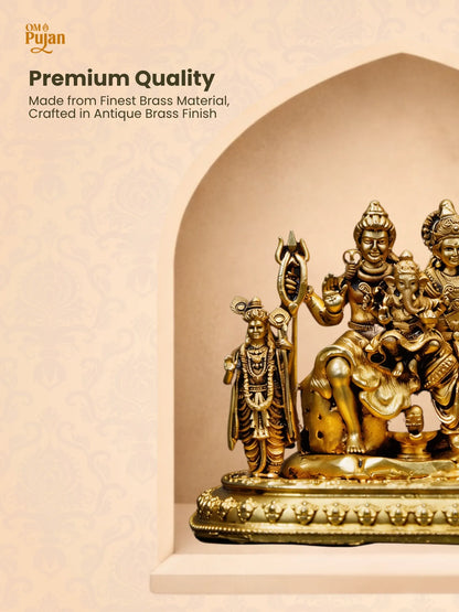 Antique Brass Shiv Parivar – Signature Edition