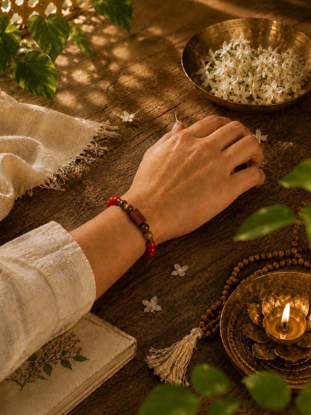 Red Jasper & Tiger Eye Courage Bracelet