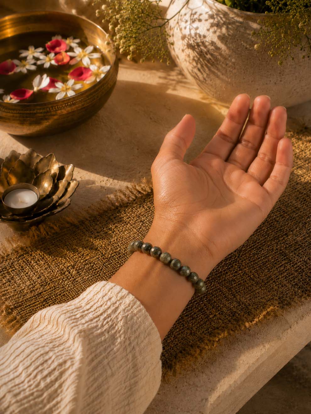 Faceted Pyrite Prosperity Bracelet