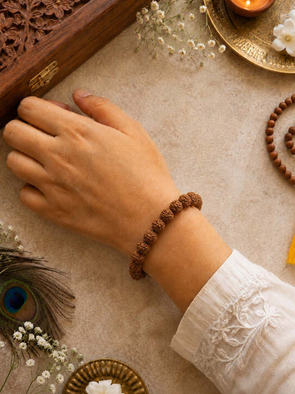 6 Mukhi Rudraksha Kartikeya Bracelet