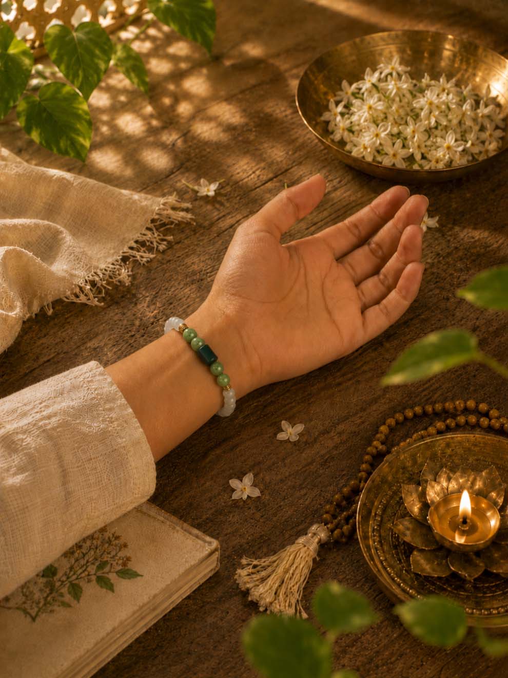 Green Aventurine & Cat’s Eye Prosperity Bracelet