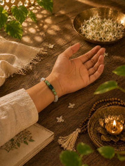 Green Aventurine & Cat’s Eye Prosperity Bracelet