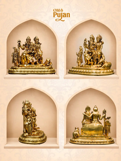 Antique Brass Shiv Parivar – Signature Edition