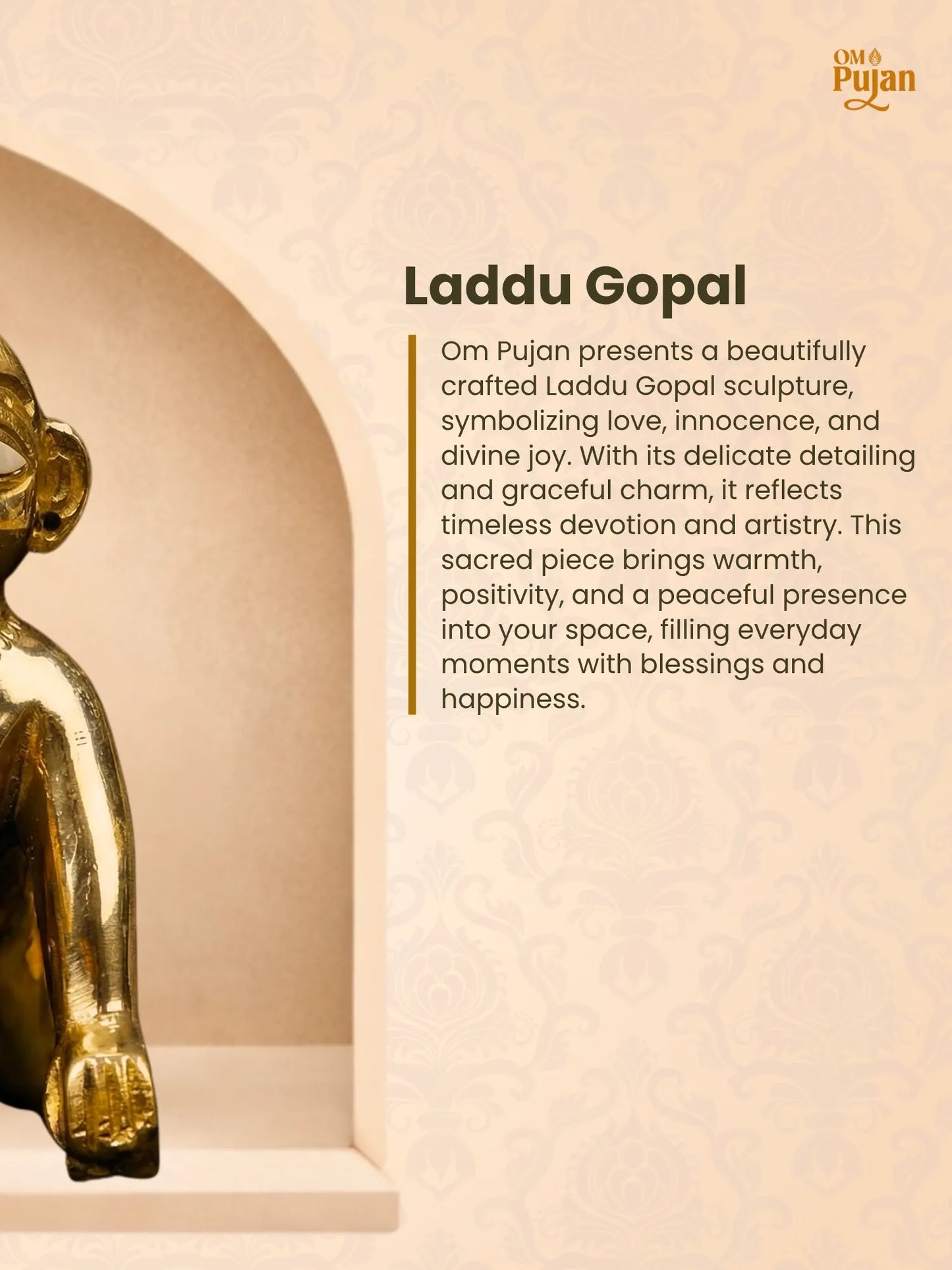 Brass Laddu Gopal Murti