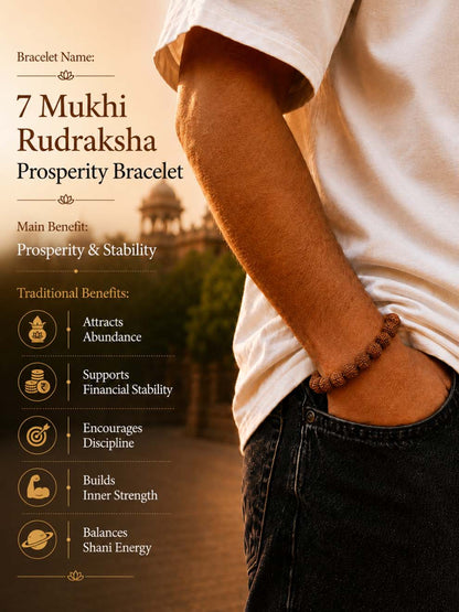 7 Mukhi Rudraksha Prosperity Bracelet