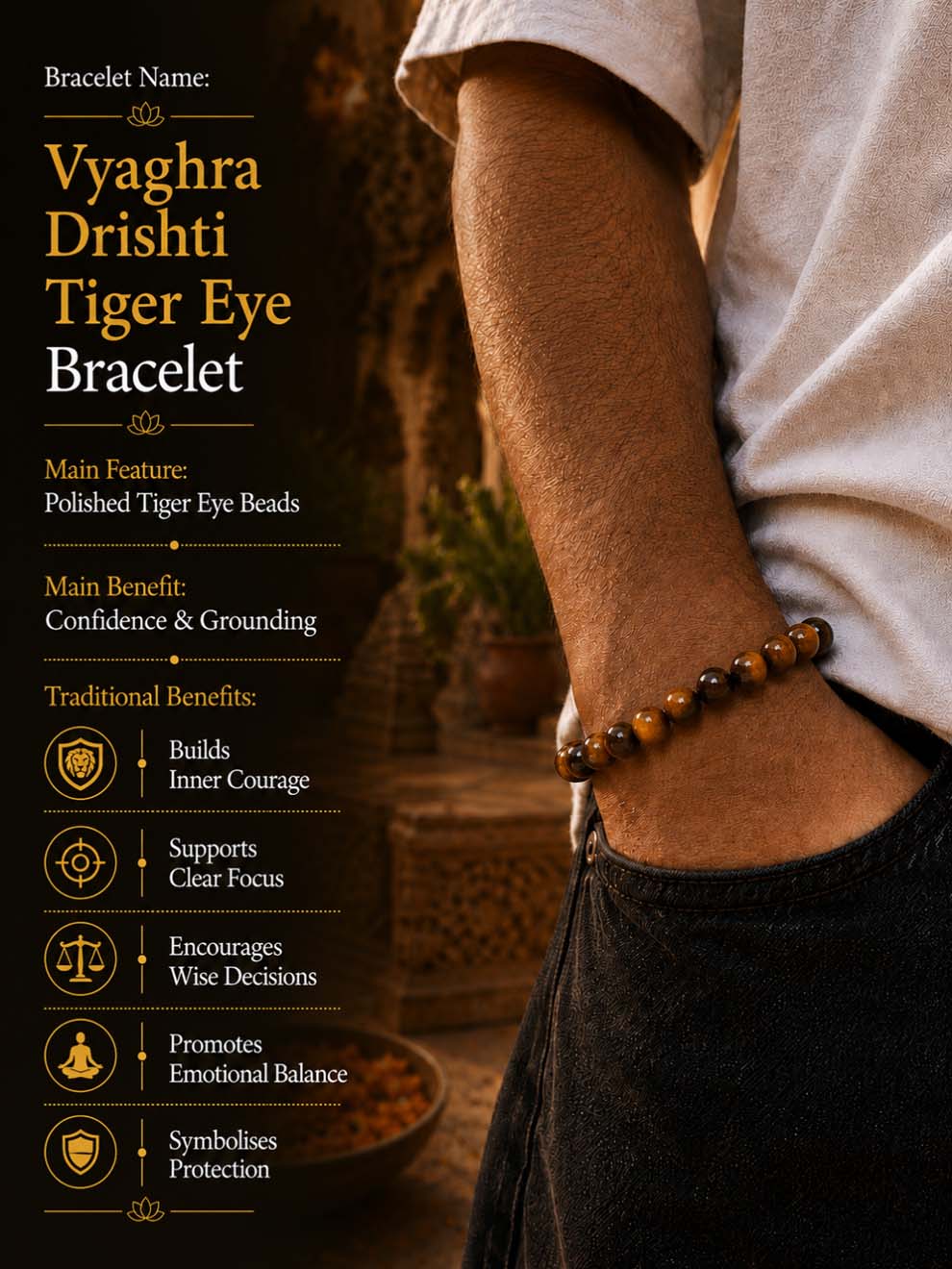 Vyaghra Drishti Tiger Eye Bracelet
