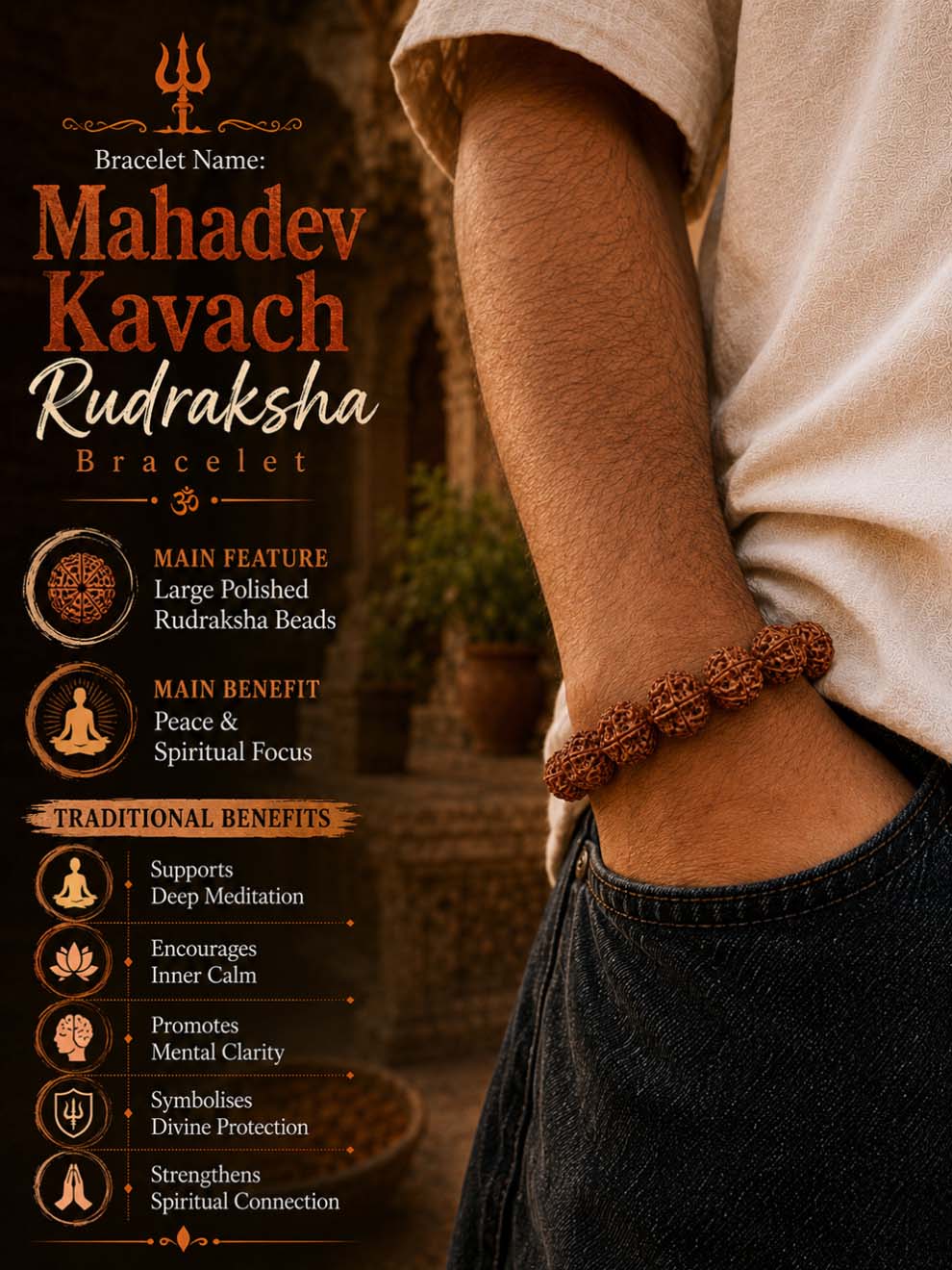 Mahadev Kavach Rudraksha Bracelet