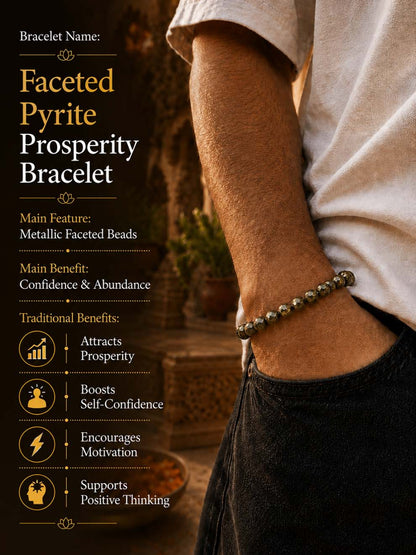 Faceted Pyrite Prosperity Bracelet