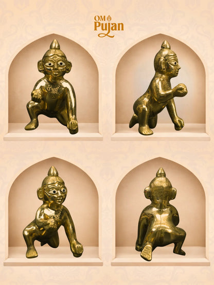 Brass Laddu Gopal Murti
