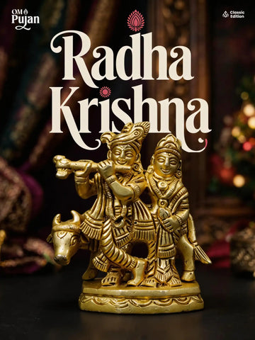 Radha Krishna Brass Idol – Classic Edition