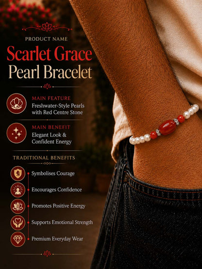 Scarlet Grace Pearl Bracelet