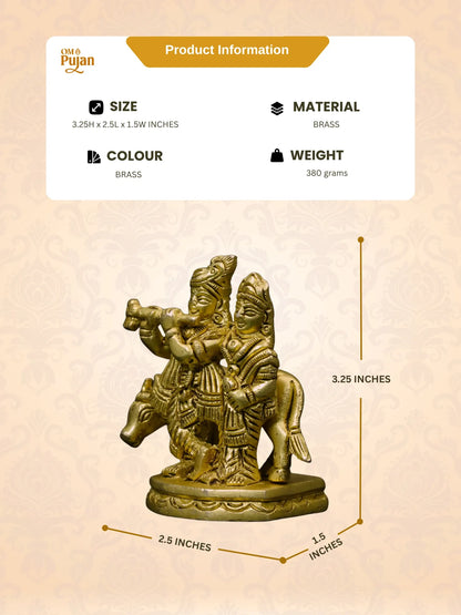 Radha Krishna Brass Idol – Classic Edition