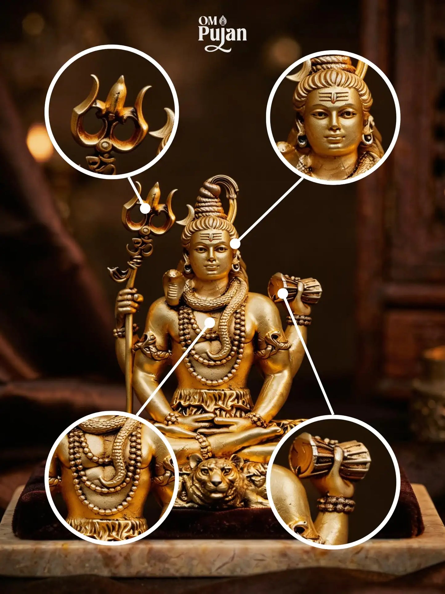 Lord Shiva Brass Idol in Meditation Pose – Signature Edition