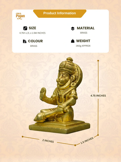 Shree Hanuman Ji Brass Idol - Classic Edition