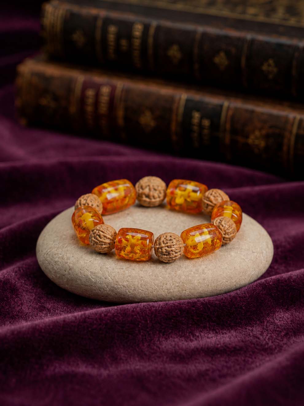 Surya Rudraksha Amber Bracelet