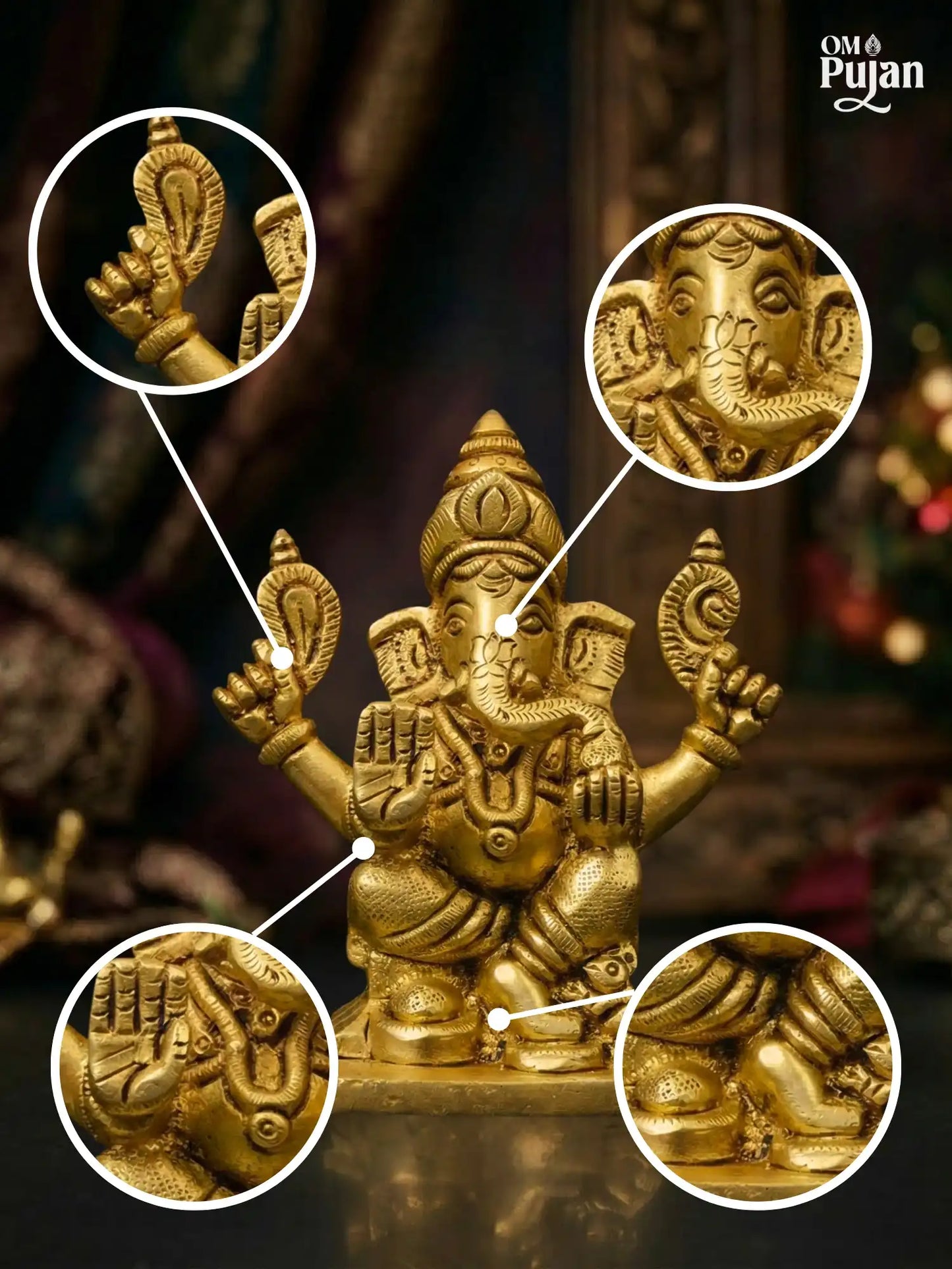 Shree Ganesh Ji Brass Idol - Classic Edition