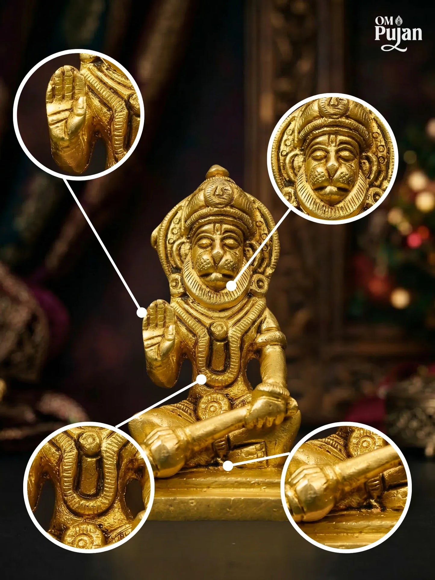 Shree Hanuman Ji Brass Idol - Classic Edition