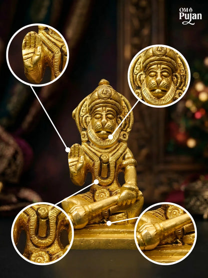 Shree Hanuman Ji Brass Idol - Classic Edition