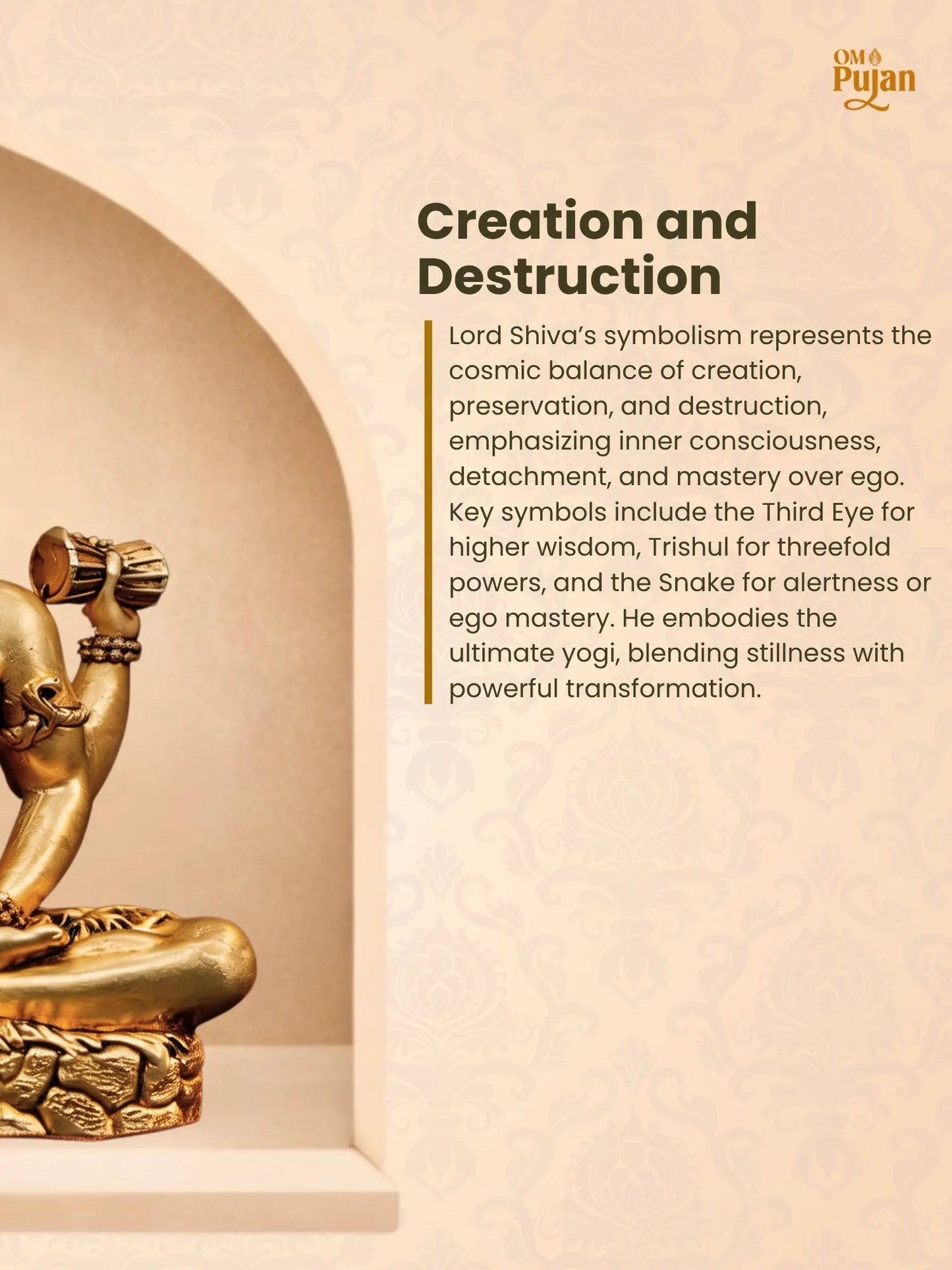 Lord Shiva Brass Idol in Meditation Pose – Signature Edition
