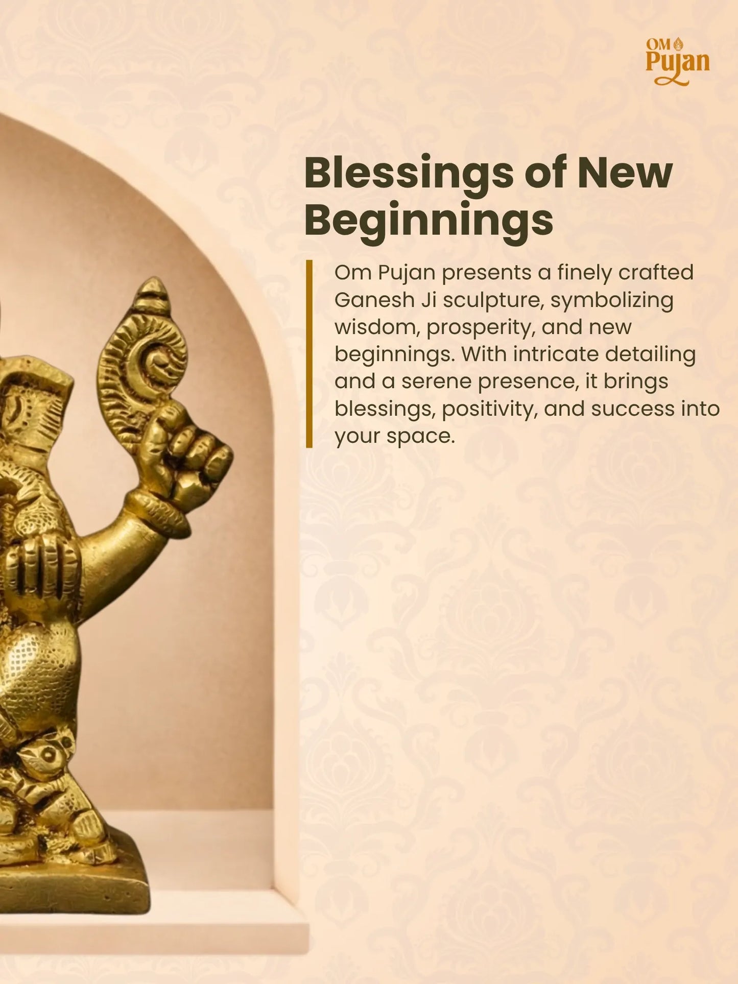Shree Ganesh Ji Brass Idol - Classic Edition
