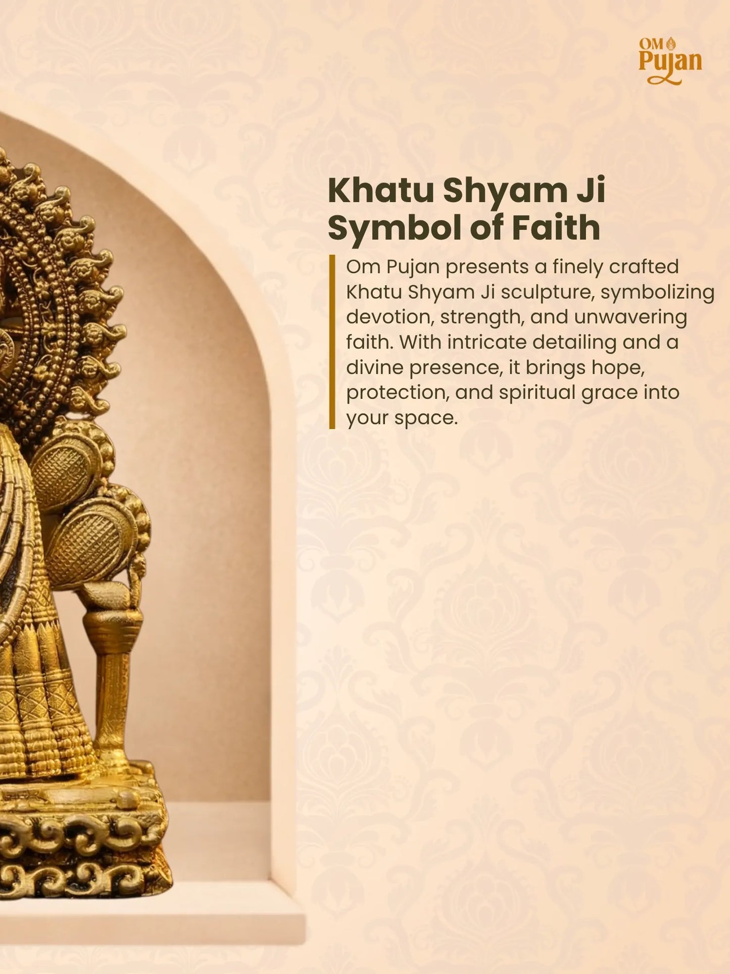 Khatu Shyam Ji Brass Idol - Signature Edition