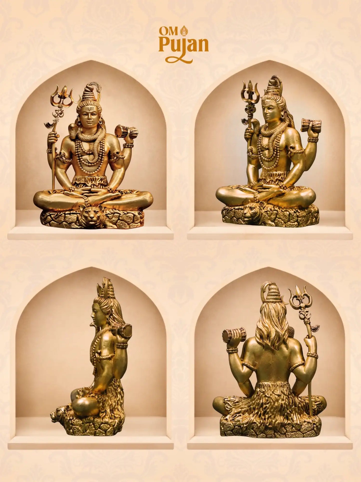 Lord Shiva Brass Idol in Meditation Pose – Signature Edition
