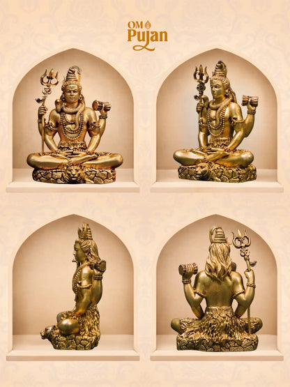 Lord Shiva Brass Idol in Meditation Pose – Signature Edition