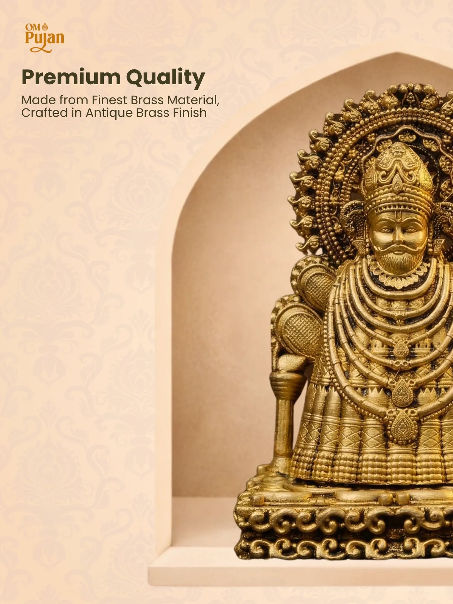 Khatu Shyam Ji Brass Idol - Signature Edition