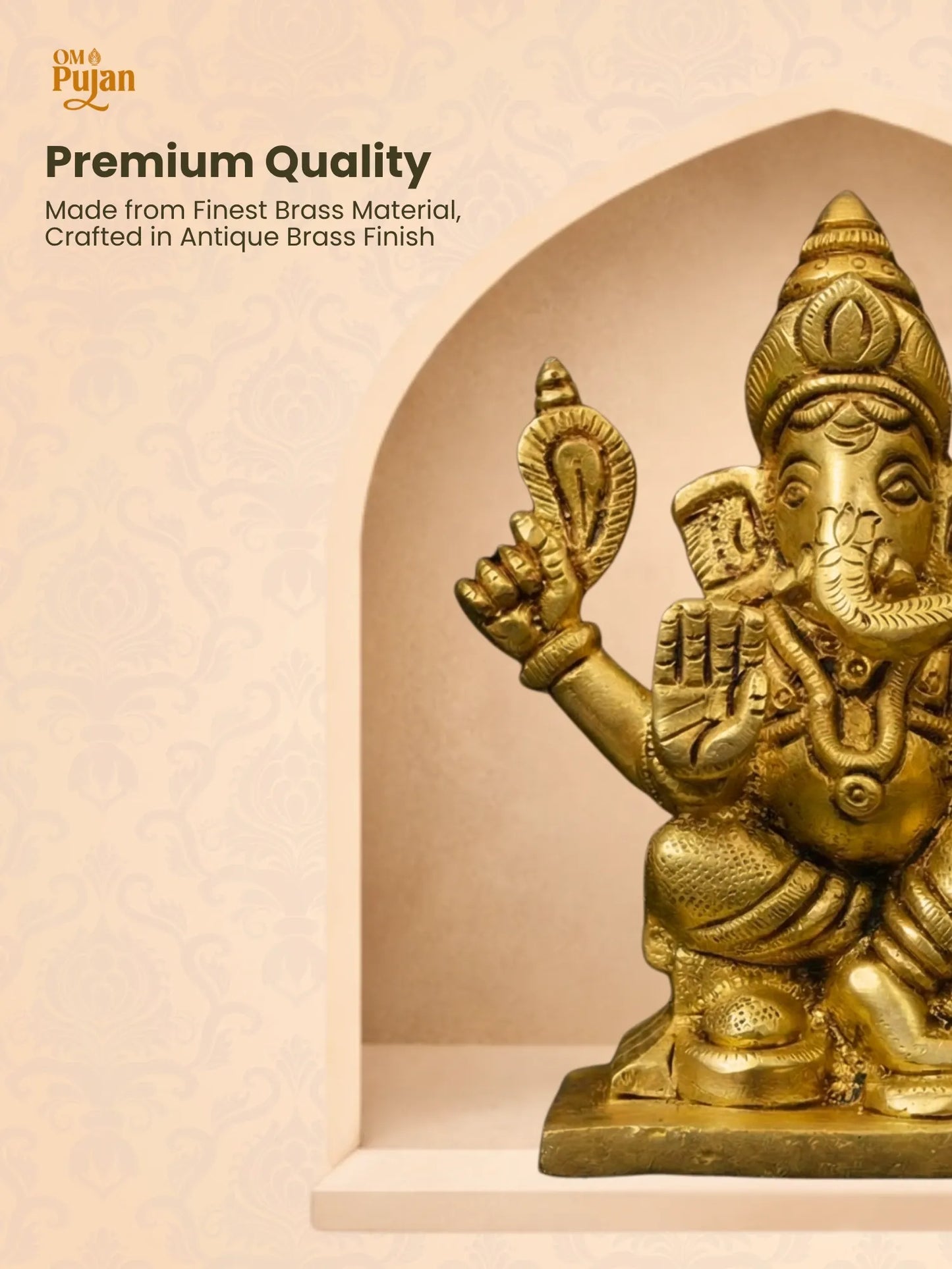 Shree Ganesh Ji Brass Idol - Classic Edition