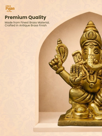 Shree Ganesh Ji Brass Idol - Classic Edition