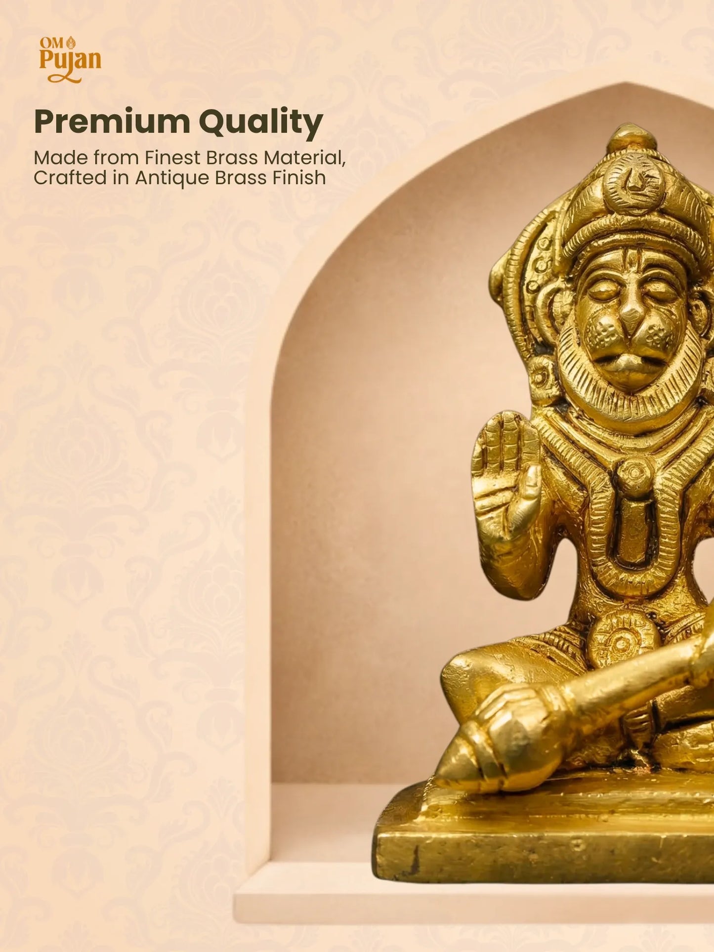 Shree Hanuman Ji Brass Idol - Classic Edition