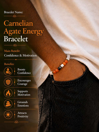Carnelian Agate Energy Bracelet