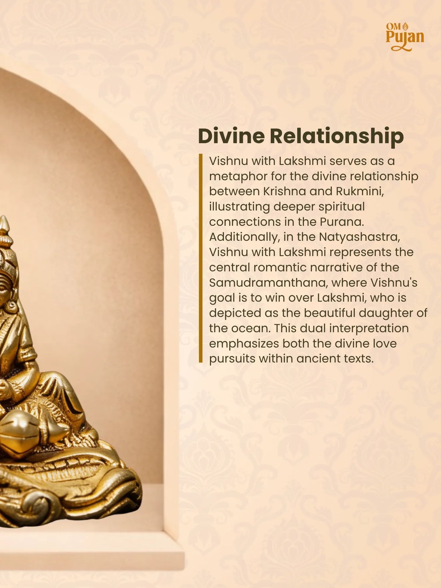 Laxmi Vishnu Brass Idol Murti - Classic edition