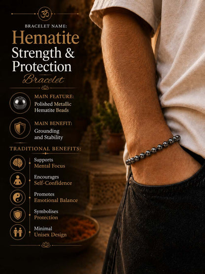 Hematite Strength & Protection Bracelet