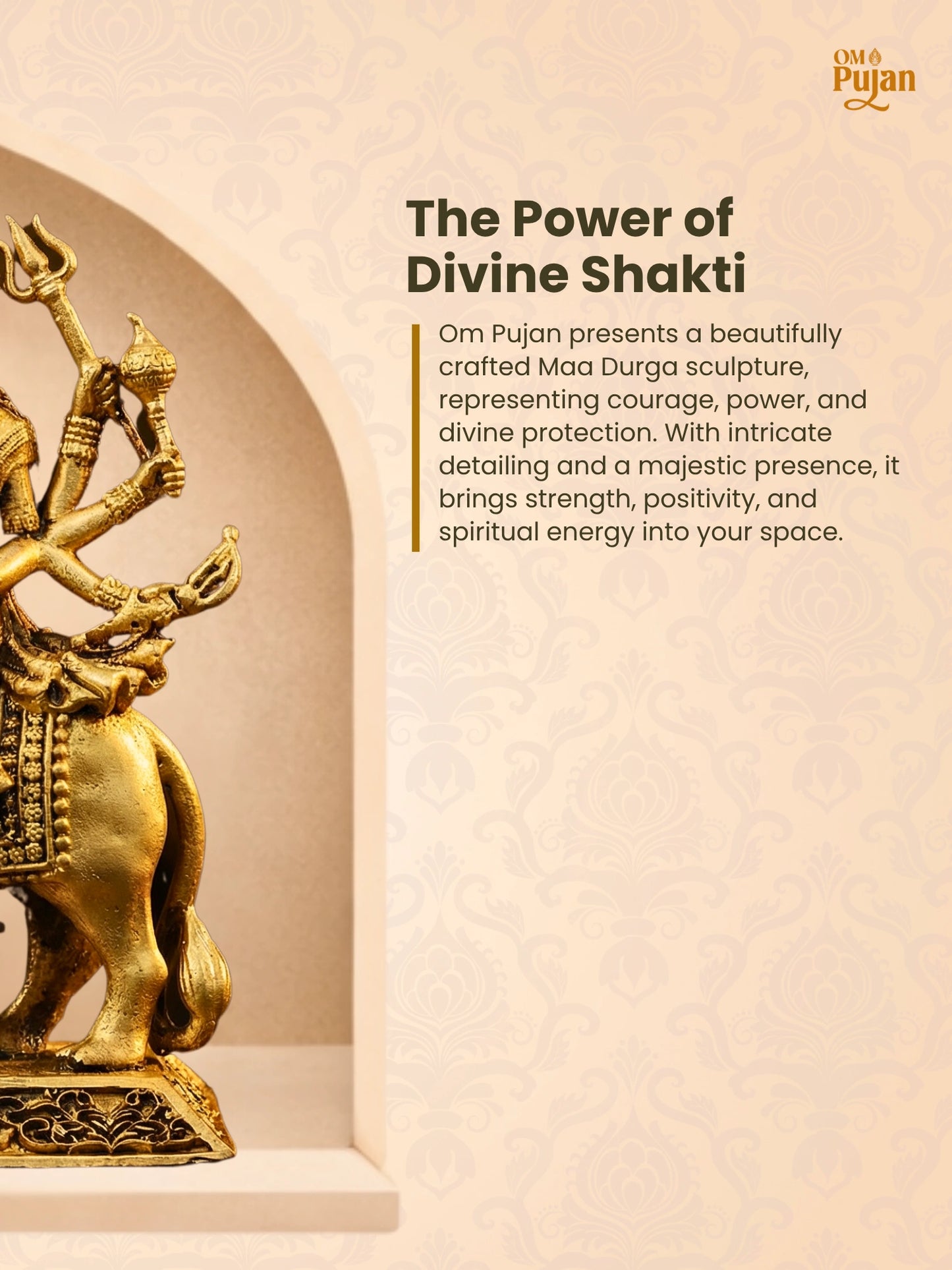 Maa Durga Brass Idol on Lion – Signature Edition