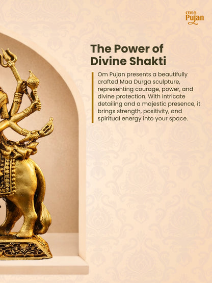 Maa Durga Brass Idol on Lion – Signature Edition