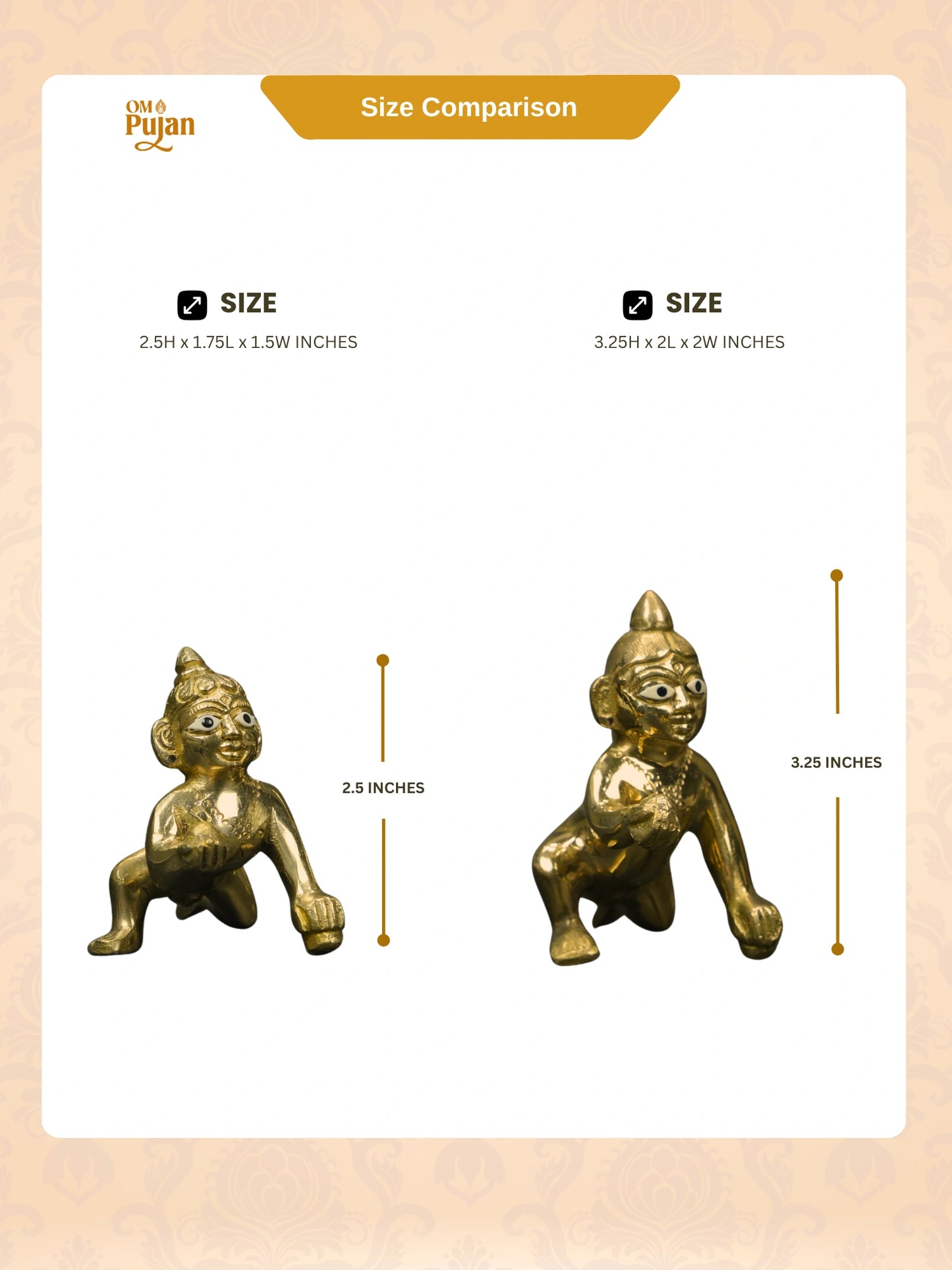 Brass Laddu Gopal Murti